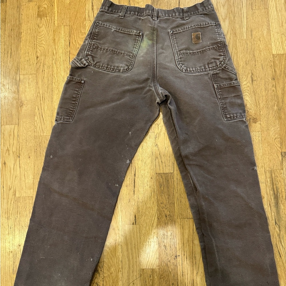 Carhartt  vintage Men's Dark Brown Cargo Pants double knee 33x34